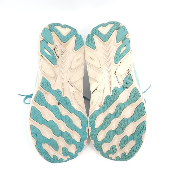 Hoka One Clifton 8 Shoes Womens 10 B  Blue Red Running Sneaker 1119394 AEBL - Picture 8 of 9